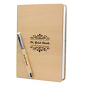 Personalized Wooden Diary and Pen with Name Engraved